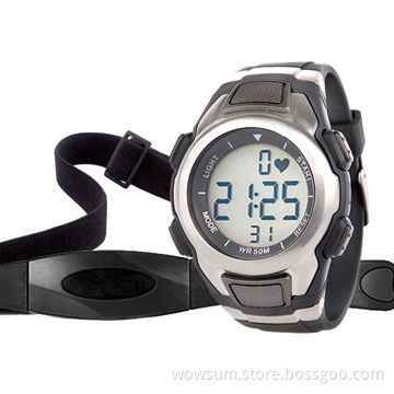 Wireless Heart Rate Monitor Watch with Chest Belt, 5.3kHz